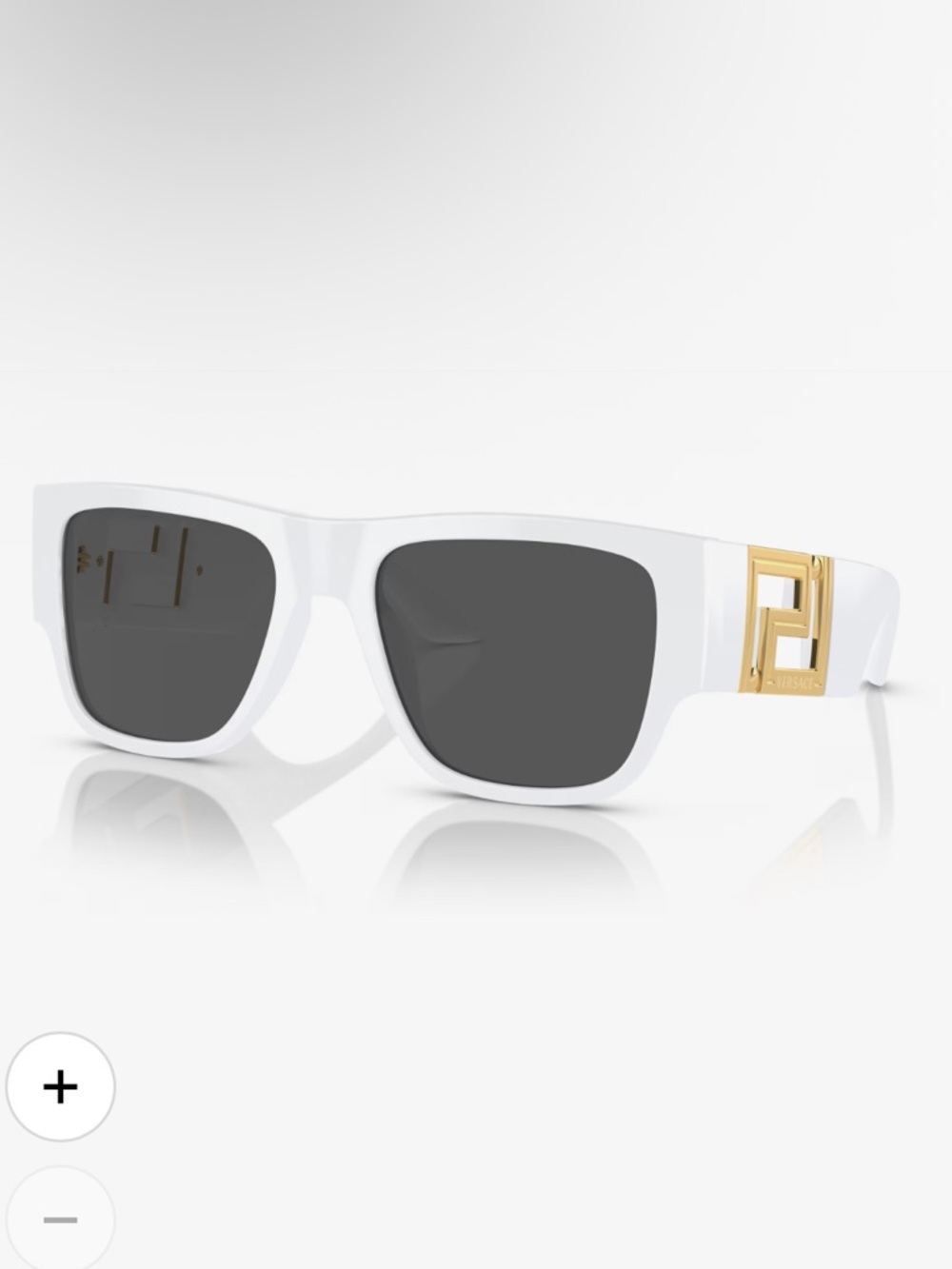 Authentic Versace White Greca Medusa Sunglasses Gold Hardware Made in Italy